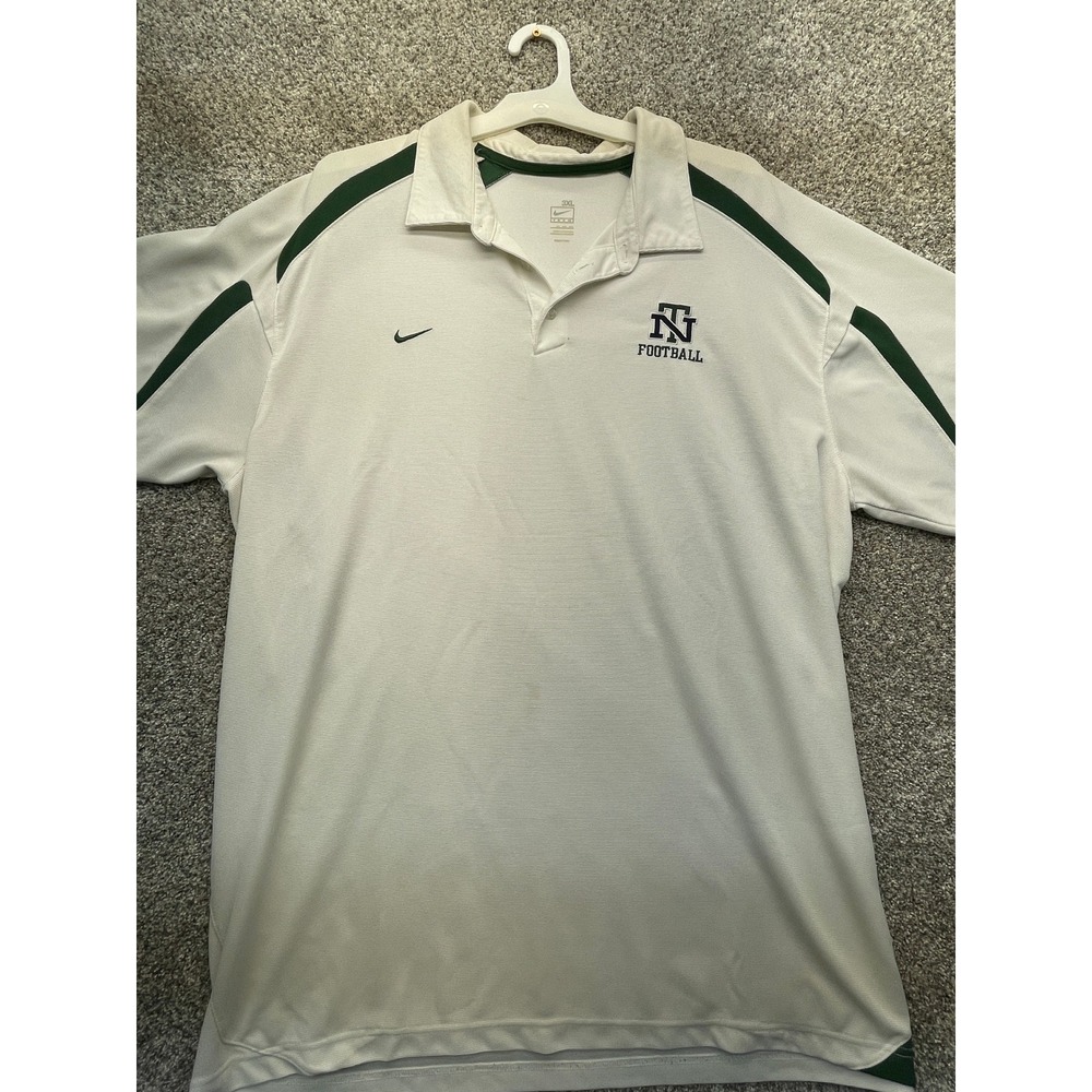 Nike Polo Shirt Mens 3XL White Pre-Owned Football Team Sideline
